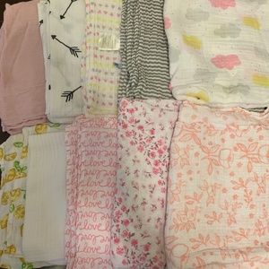 10 Pieces of Baby Girl Swaddles